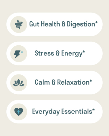 gut health, digestion, energy, calm, everyday wellness, supplements, everyday essentials, health