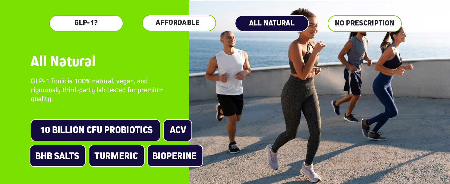 Herbtonics GLP-1 Tonic Weight Supplement – Natural GLP-1 Support with Apple Cider Vinegar, BHB Salts & Probiotics – Supports Appetite Regulation, Metabolism, Digestion & Detox – 60 Vegan Capsules GLP-1 Tonic blends Apple Cider Vinegar, probiotics, BHB salts to help gut wellness and metabolism