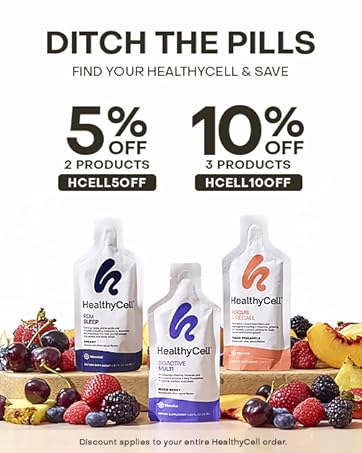 Healthycell Heart & Vascular Health Daily Liquid Supplement - Blood Pressure & Cholesterol Support with Beet Root Powder, Resveratrol, CoQ10, Omega-3 & Vitamin K - 14 Gel Packs formula adult extract syrup curcumin primal herbal source sugar vegan calcium para day nutrients