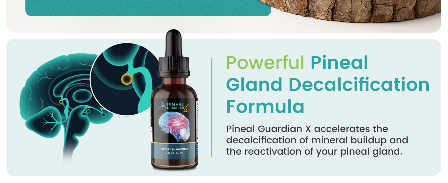 Pineal Guardian X - Rapid Pineal Gland Decalcification Drops for Cognitive Health Support - Brain Supplement to Keep Cognitive Function, Memory and Focus in Top Shape - 60ml Pineal Guardian X