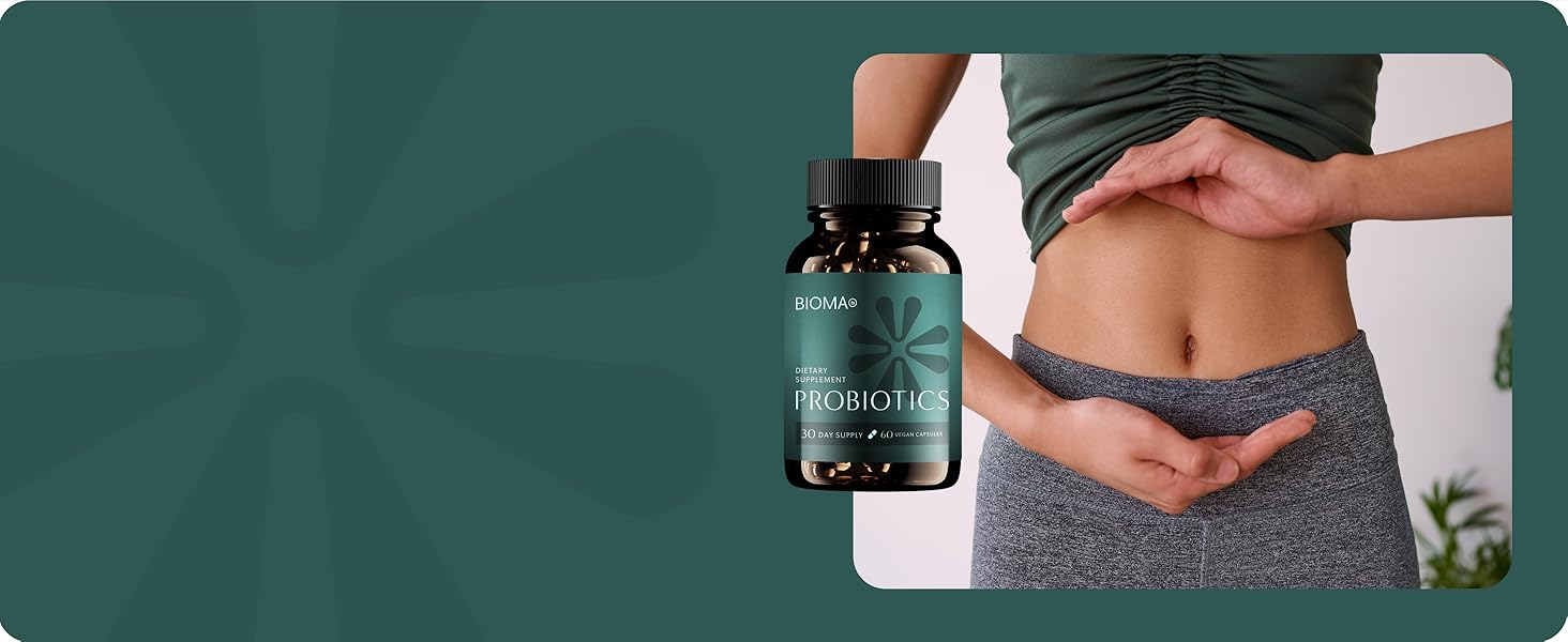 BIOMA Probiotics - Digestive Health Probiotic - Gut Support for Men & Women with Xylooligosaccharides, Tributyrin & Bifidobacterium - Vegan & Gluten Free - 60 Delayed-Release Capsules (30-Day Supply) 5D