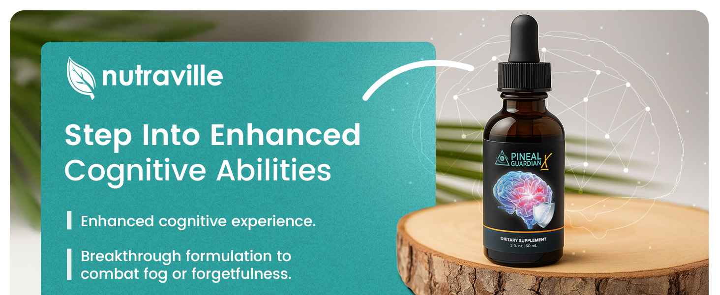 Pineal Guardian X - Rapid Pineal Gland Decalcification Drops for Cognitive Health Support - Brain Supplement to Keep Cognitive Function, Memory and Focus in Top Shape - 60ml Pineal Guardian X