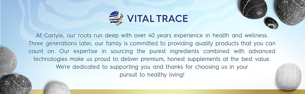 Carlyle Trace Minerals | 200 Tablets | Full Spectrum Supplement | Non-GMO & Gluten Free Complex | by Vital Trace Vital Trace
