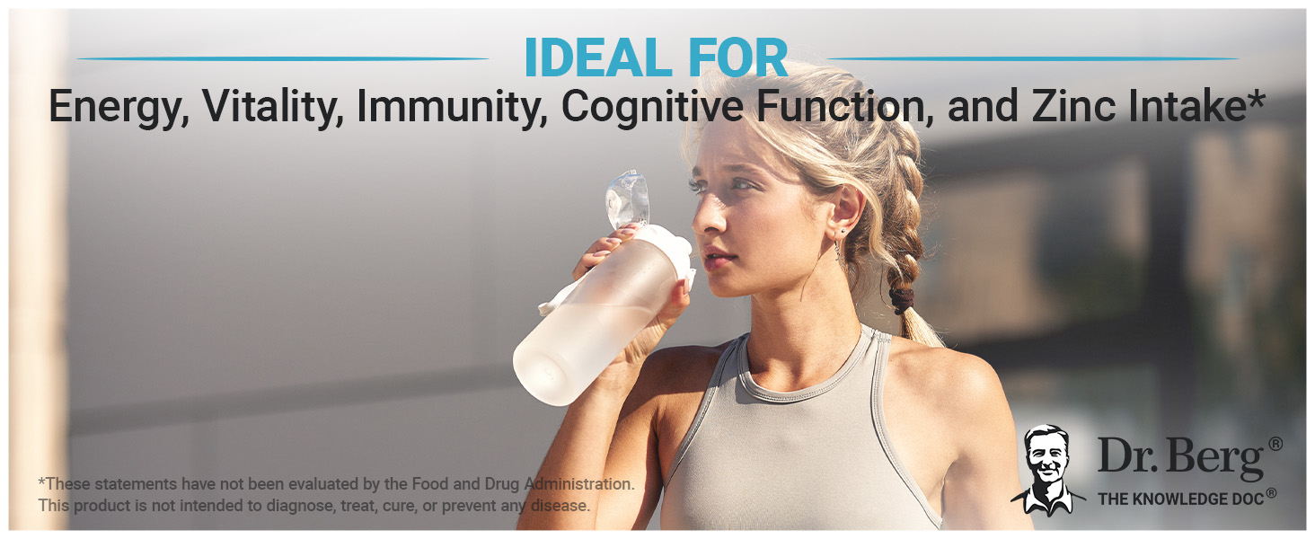 Dr. Berg Trace Minerals Enhanced Complex - Complete with 70+ Minerals Including 10 mg of Zinc - Dietary Supplement - 60 Capsules Dr. Berg Trace Minerals Enhanced Supplement Premium A+ Content trace minerals complex