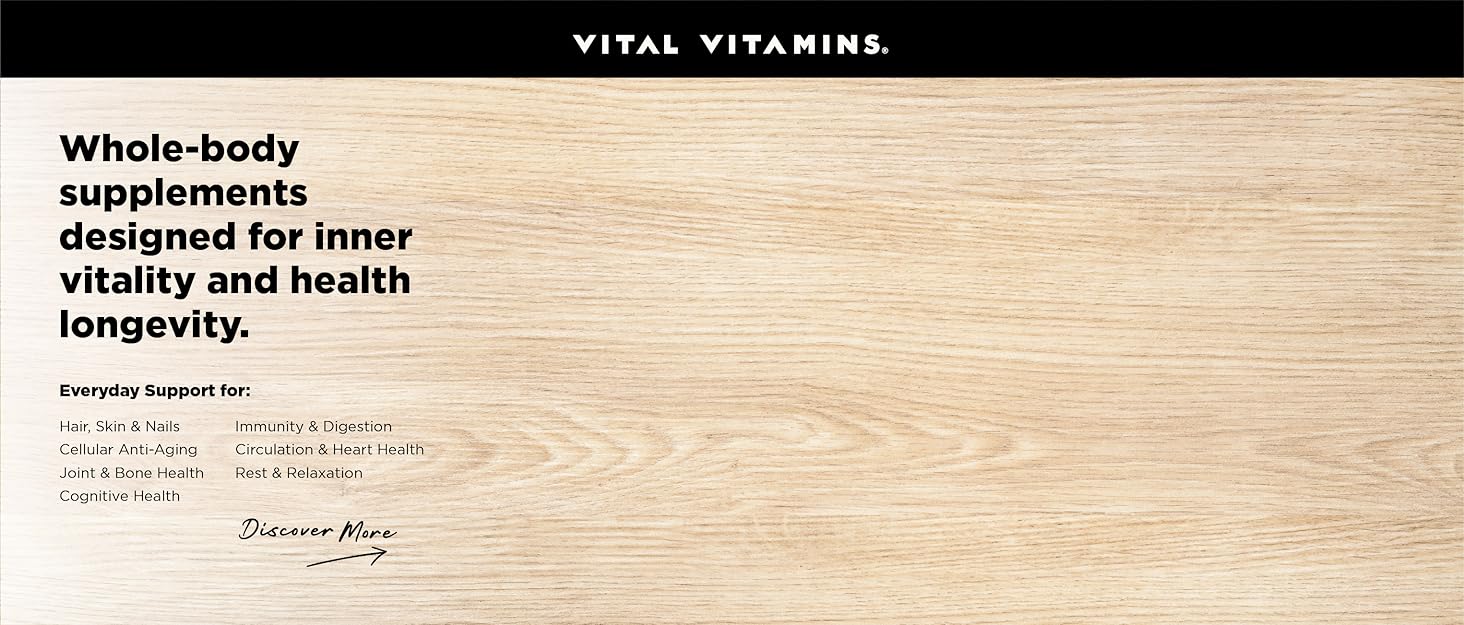 Vital Vitamins Multi Collagen for Women & Men - Type I, II, III, V, X - Grass Fed, Non-GMO - 150 Capsules vital vitamins supplements