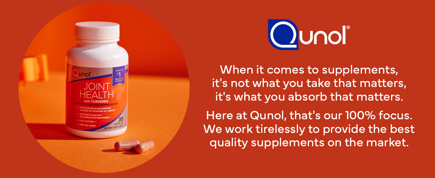 Qunol 5-in-1 Joint Support Supplement, Fast Acting, One Pill Dose, Support Healthy Inflammation Response & Discomfort Caused by Overuse of Joints, Alternative to Glucosamine Chondroitin MSM, 45 Count qunol promise