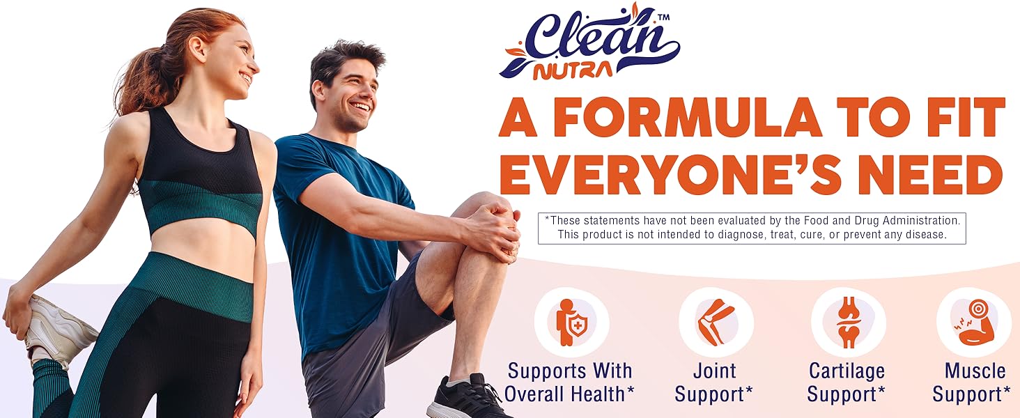 Clean Nutraceuticals Glucosamine Chondroitin MSM 1500mg with Turmeric Curcumin, Collagen, Hyaluronic Acid, Omega 3 – Joint Health Supplement for Men & Women – Joint Complex – 120 Count Joint Defend Capsules