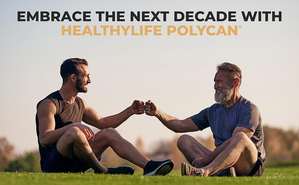 Prevents Muscle Loss and Supports Bone, Joint, and Immune Health – Powered by Clinically Proven Polycan Fermented Beta-Glucan (60 Capsules) Embrace the next decade with HealthyLife Polycan