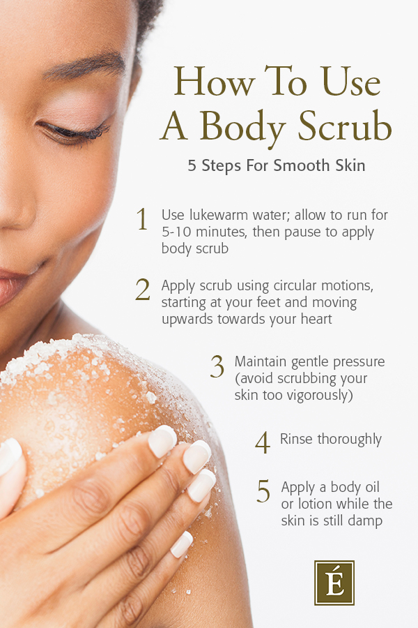How To Use A Body Scrub: Benefits & a Step-By-Step Guide How To Use A Body Scrub Infographic