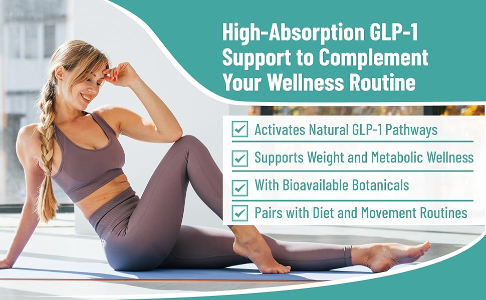 GLP-1 Probiotic Supplement for Weight Loss - Daily GLP1 Booster for Women Men to Support Metabolism Healthy Gut & Boost Fat Burn - Natural Oral GLP-1 Activator with Berberine HCl & Probiotics High-absorption GLP-1 agonist supports weight burning metabolic wellness