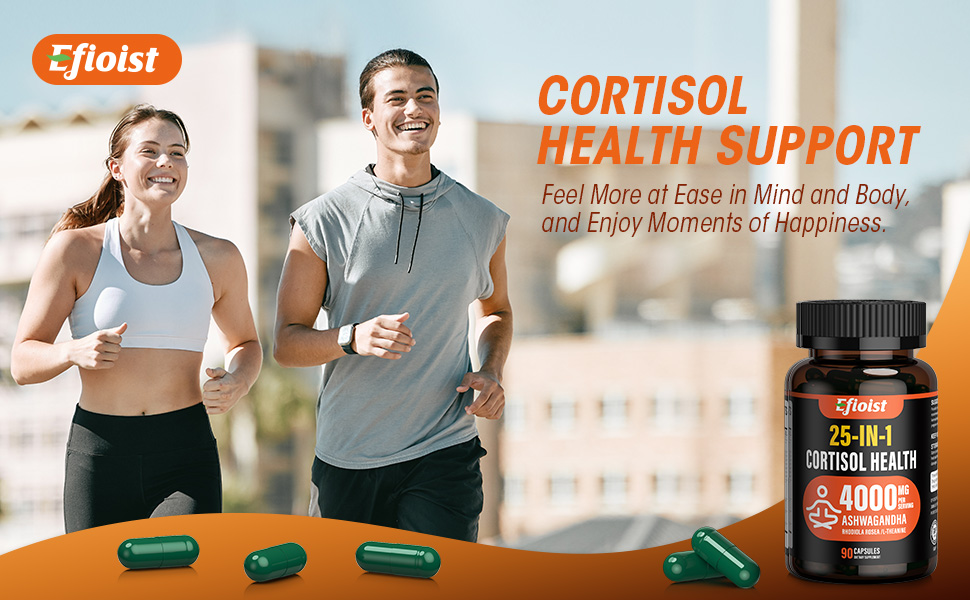 Cortisol Supplement for Women, 25-in-1 Cortisol Reducer, Cortisol Manager, Ashwagandha for Women & Men, Cortisol Supplement with Rhodiola Rosea, L-Theanine, for Mood, Focus, Sleep Support, 90 Capsules cortisol supplements for men