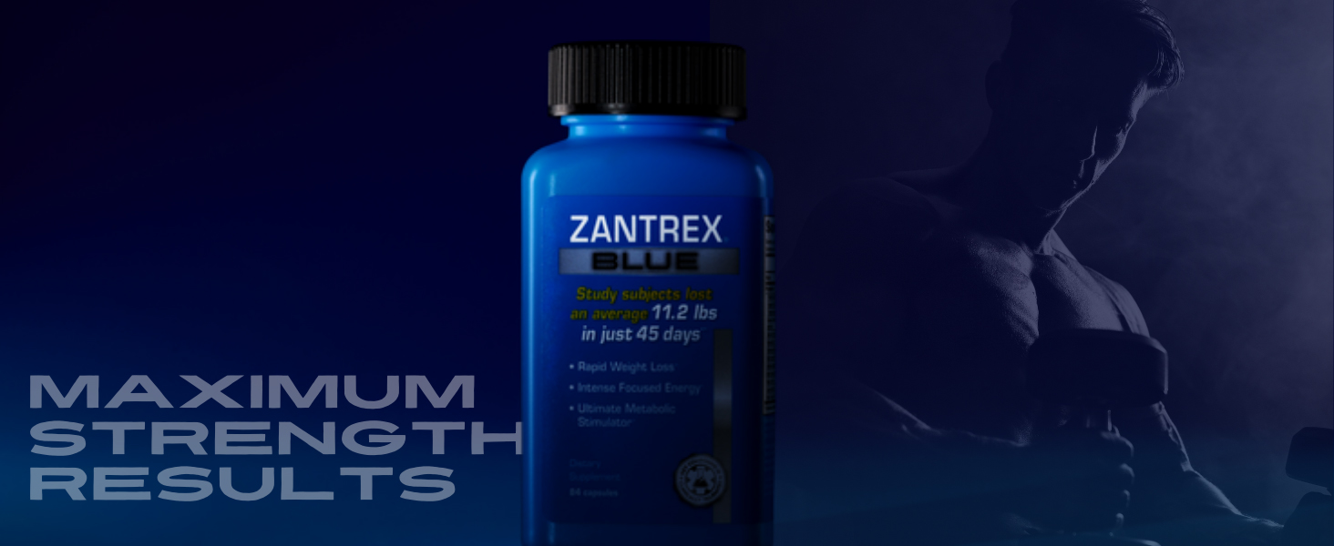 Zantrex Blue Energy & Thermogenesis Boost Energy | Weight Management Supplement for Appetite Control, Increased Calorie Burn and Supports GLP-1 Levels | 60 Capsules Energy and Weight Loss