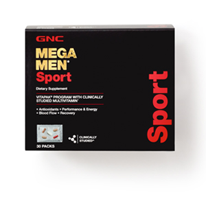 Mega Men Sport Vitapak Program, Convenient Complete Nutrition, 4 Products in 1 Packet, Athletic Performance, Energy, Recovery, Blood Flow, Arginine, 200mg Caffeine, Thermogenic, 30 Day Supply Details of GNC Mega Men Sport Vitapak Program