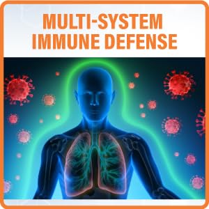 10 in 1 Immune Support Supplement (No Fillers) | Vitamin C, Zinc, Elderberry, Echinacea, Turmeric, Probiotics |Immunity Booster for Multi-System Immune Defense, Respiratory & Gut health |60 Day Supply Multi system immune defense
