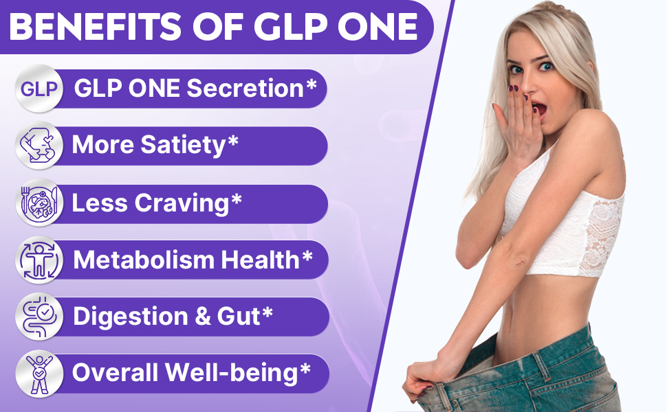 GLP ONE Supplement for Women & Men, 16-in-1 Targeted Formulas, No Stomach Discomfort, Natural GLP ONE with Probiotic, Hops & Eriocitrin, GLP ONE for Digestive, Energy & Gut Health - Vegan, 60 Capsules glp one supplement