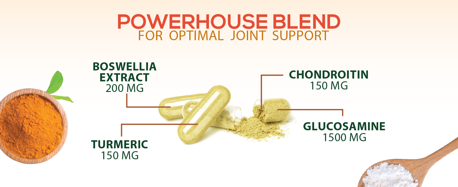 Glucosamine Chondroitin MSM 2100mg - 3x Strength Joint Support Supplement for Joint Mobility & Comfort For Men and Women, Glucosamine Supplements Complex with Turmeric & Boswellia - 60 Capsules Glucosamine Chondroitin MSM Turmeric capsules clucosamine condroitin extra flex free glucosomine