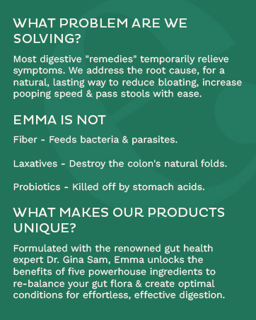 Emma Gut Health - 2 Pack - Gas and Bloating Relief, Constipation, Leaky Gut Repair - Gut Cleanse & Restore Digestion - Regulate Bowel Movement. Probiotics and Laxative Alternative, 120 Capsules 1