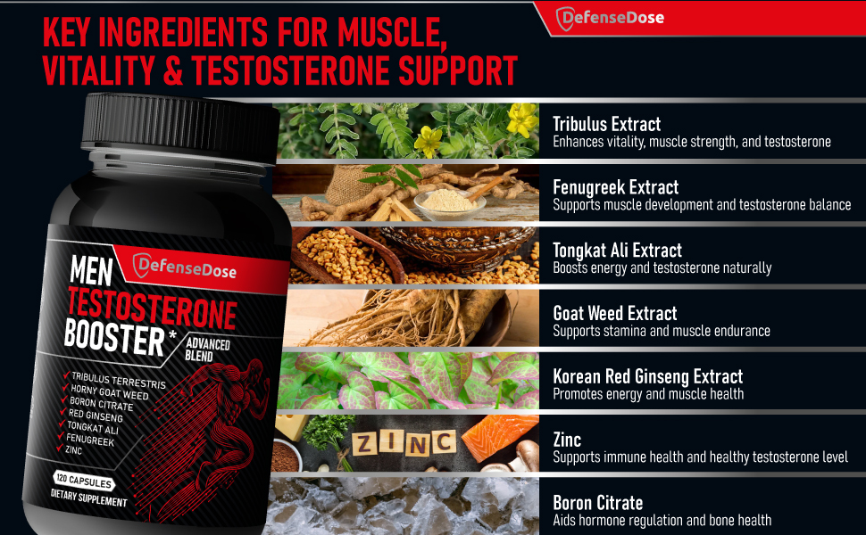 Testosterone Libido Booster Supplement for Men - Muscle Growth Support Workout Energy Stamina Performance Enhancer - Natural Fast Acting Body Building Sports Enhancing Nutrition Male Enhancement Pill Original CGMP formula for longer bulking cycles, gain muscle, strength, and testosterone support