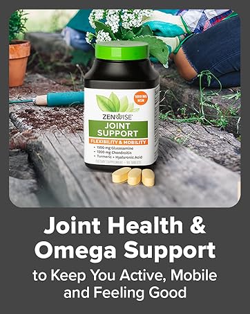 Zenwise Health Joint Support Supplement with Glucosamine Chondroitin MSM, Curcumin & Sulfate - Joint Health for Women & Men - Mobility & Flexibility Support for Knee, Cartilage & Bone - 90 Count joint health & omega support