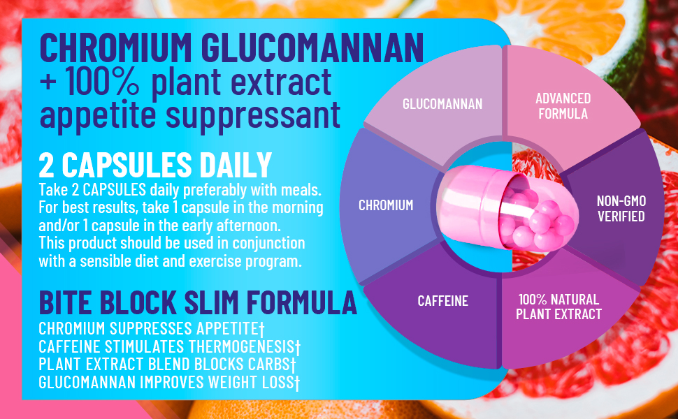 GLP-1 Supplement Weight Loss Diet Pills That Work Fast for Women - Appetite Suppressant for Weight Loss Women w/Chromium Picolinate & Glucomannan | 120 Capsules - 2-Month Supply appetite suppressant