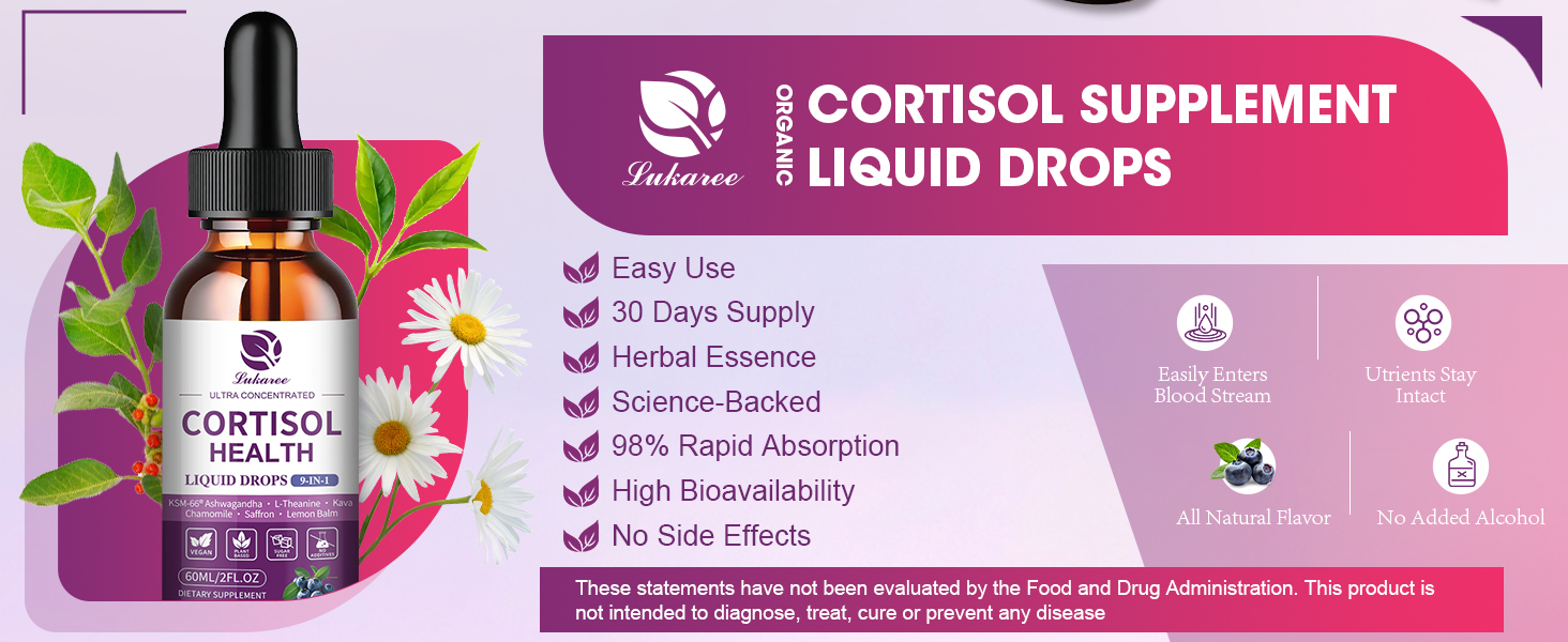 Ashwagandha, Kava, Lemon Balm, Chamomile, Saffron, L-Theanine Liquid Drops