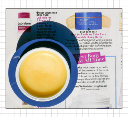 Renée's 2024 Year in Review & What to Expect in 2025 bedside body balm product featured in magazine