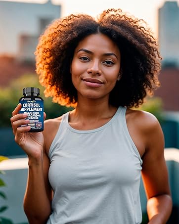 Cortisol Supplements for Women and Men with Magnesium, Ashwagandha & L-Theanine. High Cortisol Reducer, Manager, Detox, Lower and Control. Sleep Support & Stress Relief, USA