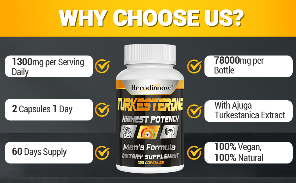 Testosterone Booster - 78,000mg Testosterone Supplement for Men, Mens Testosterone Booster for Muscle Builder Workout, Muscle Growth, Energy, Endurance, Strength, Stamina & Recovery - 120 Capsules Testosterone Booster