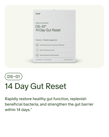 Seed DS-01 Daily Synbiotic - Prebiotic and Probiotic for Women & Men - Digestive Health, Gut Health, Immune Support, Bloating & Constipation Relief - Vegan & Shelf-Stable - 60 Capsules (30-Day Supply) 14 Day Gut Reset