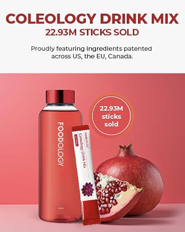 FOODOLOGY Coleology Cutting Stick Jelly – Supports Appetite Suppressant, Boost Metabolism & Control Cravings, Garcinia Cambogia HCA, Chia Seeds, Pomegranate Flavor Korean Supplement – 10 Sachets FOODOLOGY Red Bottle Coleology Drink Mix Health Management Water Drink Mix Pomegranate Flavor