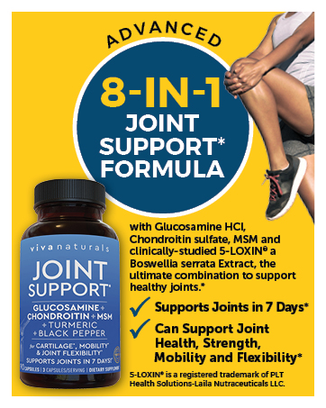 Viva Naturals Glucosamine Chondroitin MSM Joint Support Supplement, 90 Capsules - with Turmeric, Black Pepper, Boswellia and Hyaluronic Acid - Joint Health Supplement for Mobility and Flexibility brand story