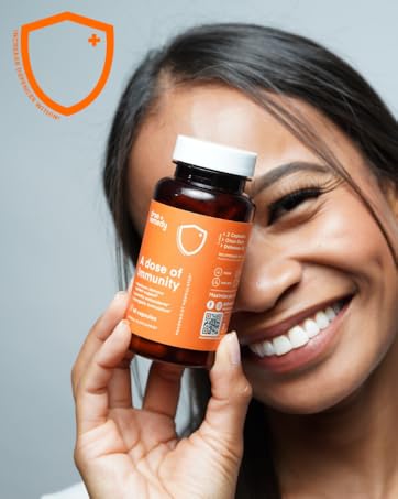A Dose of Immunity Quercetin with Vitamin C and Zinc, Vitamin D, 500mg Quercetin Bromelain with Echinacea & B Vitamins (60 Count)
