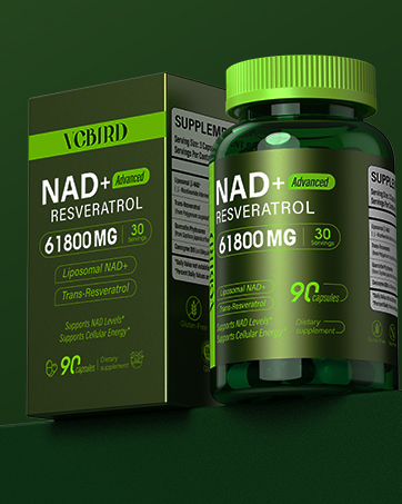 Nad+ Resveratrol Supplement 61800mg Per Bottle – Liposomal Nad+ Resveratrol for Women & Men – High Purity 1200mg Nad+ Supplement for Energy & Healthy Aging, Resveratrol, Quercetin, CoQ10 – 90 Counts nad+