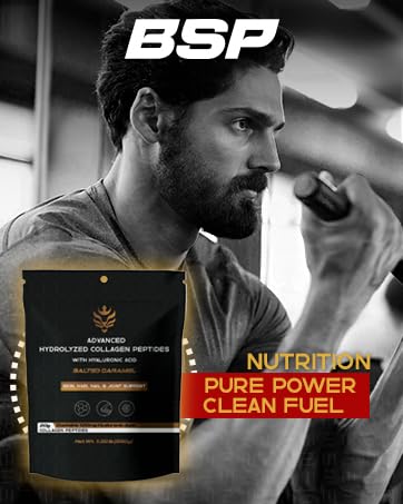 Athlete with BSP Advanced Hydrolyzed Collagen for pure power and clean fuel nutrition.