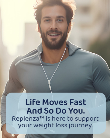 Replenza Daily GLP-1 Nutritional Support Supplement, Essential Vitamins and Minerals, Support for Gut Health, Stress and Cellular Energy – 60 Tablets Life moves fast and so do you.