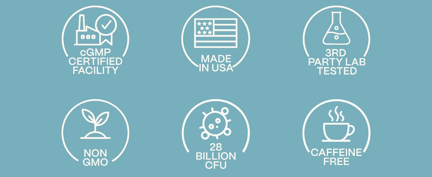 Provitalean features include 28 billion CFU, made in USA and is caffeine free