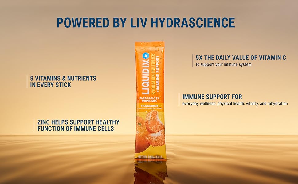 Liquid I.V.® Hydration Multiplier +Immune Support - Wild Berry Blend | Electrolyte Powder Drink Mix | 1 Pack (14 Servings) Powered by LIV Hydrascience