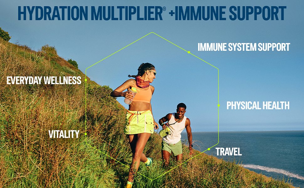 Liquid I.V.® Hydration Multiplier +Immune Support - Wild Berry Blend | Electrolyte Powder Drink Mix | 1 Pack (14 Servings) Immune Support helps with everyday wellness, Vitality, Immune system support, and physical health