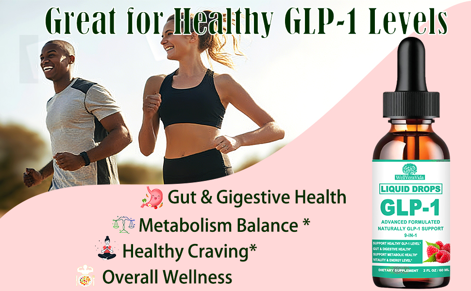 GLP-1 Supplements Drops | 9-in-1 Premium GLP1 Boost w. Berberine, Ceylon Cinnamon, Green Tea Extra- ct Eriocitrin, Naturally GLP 1 Support for Metabolism & Gut Digestion丨Raspberry, Sugar Free glp-1 supplements