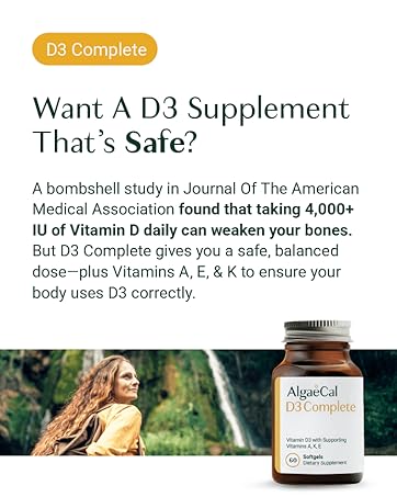 AlgaeCal - Bone Builder Pack for Bone Density Increase, Clinically Supported Plant Based Calcium Supplement & Strontium, Vitamins K2 (100mg), D3 (1600 IU), Magnesium & 16 Essential nutrients vitamin d,vitamin d3 k2,algaecal,seeking health vitamin d3 with k2,algecal,algaecal d3 complete,adek