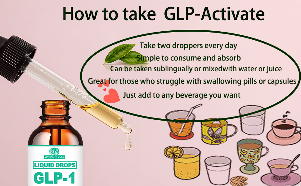GLP-1 Supplements Drops | 9-in-1 Premium GLP1 Boost w. Berberine, Ceylon Cinnamon, Green Tea Extra- ct Eriocitrin, Naturally GLP 1 Support for Metabolism & Gut Digestion丨Raspberry, Sugar Free GLP-1