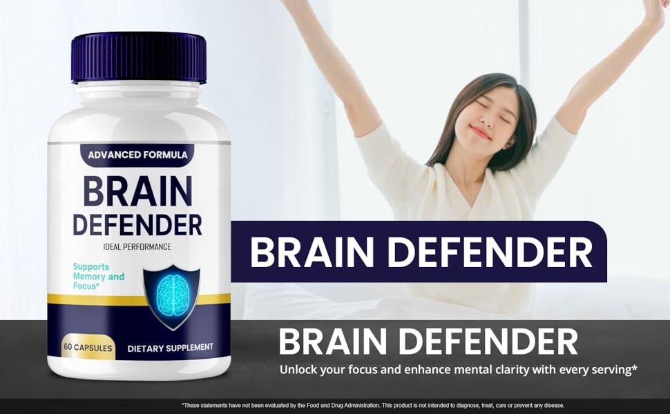 Brain Defender Supplement, Brain Defender Brain and Memory Support Pills, BrainDefender Capsules, Advanced Nootropic Pills for Brain Health Support, All Natural Cognitive Health Reviews (2 Pack) Brain Defender