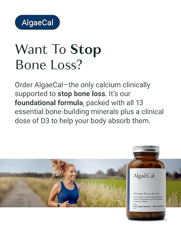 AlgaeCal - Bone Builder Pack for Bone Density Increase, Clinically Supported Plant Based Calcium Supplement & Strontium, Vitamins K2 (100mg), D3 (1600 IU), Magnesium & 16 Essential nutrients