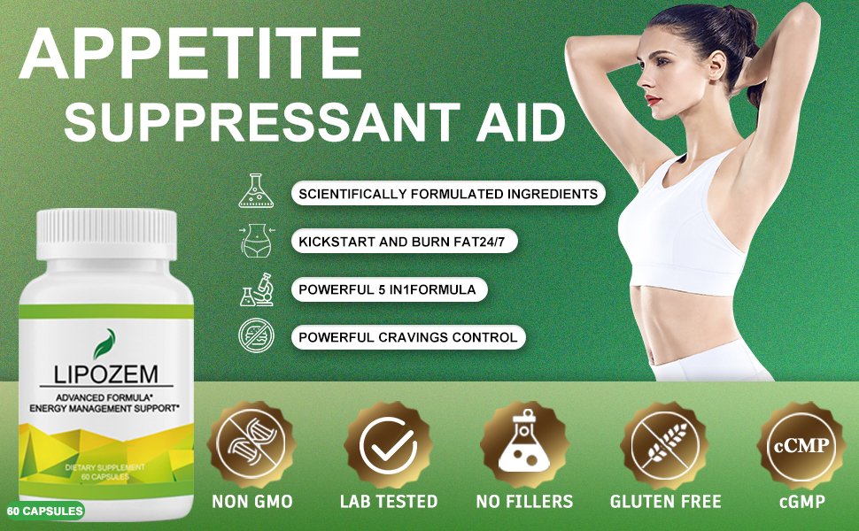 Lipo-zem Weight Loss Capsules, Support Natural Weight Management, Third-Party Tested, Vegan, Gluten Free, Non GMO, 60 Capsules Say goodbye to the troubles caused by excess fat!!!
