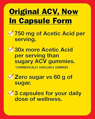 Bragg Organic Apple Cider Vinegar Capsules with Vitamin D and Zinc - 90 Count - Supports Immune System Bragg ACV Capsules Acetic Acid Supplements