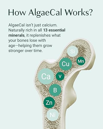 AlgaeCal - Bone Builder Pack for Bone Density Increase, Clinically Supported Plant Based Calcium Supplement & Strontium, Vitamins K2 (100mg), D3 (1600 IU), Magnesium & 16 Essential nutrients