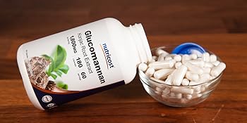 Nutricost Glucomannan 1,800mg Per Serving, 180 Capsules - Natural Fiber Source, Non-GMO, Gluten Free Nutricost Glucomannan 1800 mg non-GMO Gluten-Free Gluten Free 180 capsules 60 servings