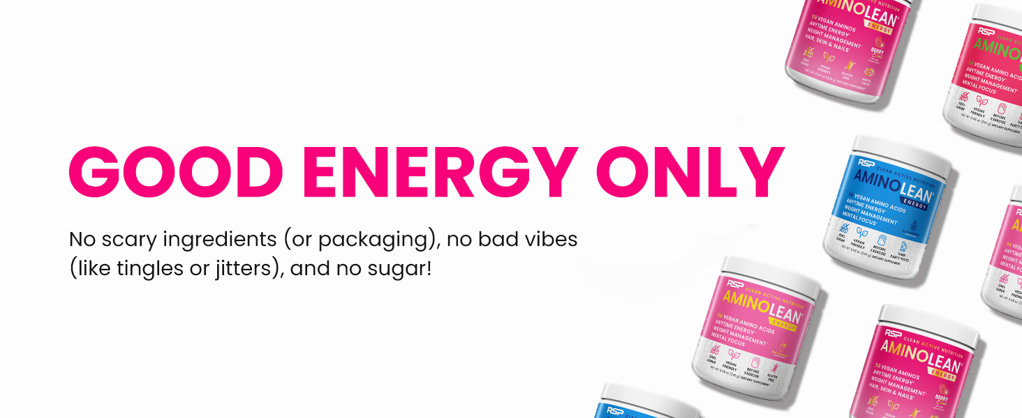 RSP Nutrition AminoLean Pre Workout Powder, Amino Energy & Weight Management with BCAA Amino Acids & Natural Caffeine, Preworkout Boost for Men & Women, 30 Serv aminolean pre workout powder for women preworkout energy drink amino acids bcaa natural caffeine