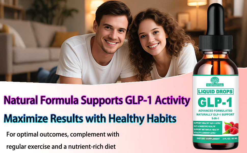 GLP-1 Supplements Drops | 9-in-1 Premium GLP1 Boost w. Berberine, Ceylon Cinnamon, Green Tea Extra- ct Eriocitrin, Naturally GLP 1 Support for Metabolism & Gut Digestion丨Raspberry, Sugar Free glp-1 supplements