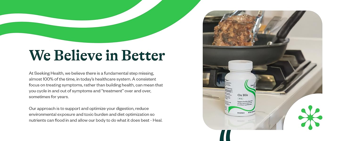 Seeking Health Ox Bile 125 - Digestive Enzyme & Gallbladder Support Supplement - Vegetarian Capsule with Digestive Enzymes - 120 Capsules 1